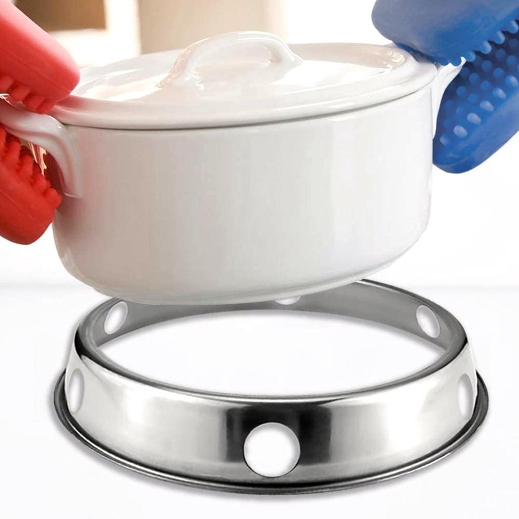 Giá Đỡ Chậu Cây Tròn Bằng Thép Không Gỉ Có Thể Đảo Ngược Tiện Lợi Dành Cho Nhà Bếp