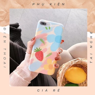 Ốp lưng iphone ⚡ ốp điện thoại ip hình hoa và dâu vintage ⚡ dành cho 6 đến 11 promax - phukientainghe6789
