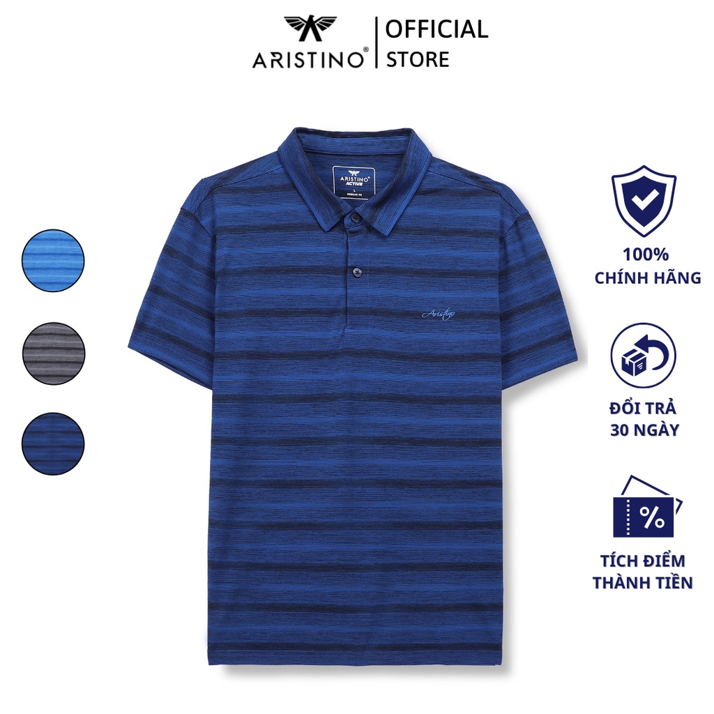 Áo polo nam ARISTINO phom Regular fit suông vừa, chất cotton mềm mại, thoáng mát - APS016S2