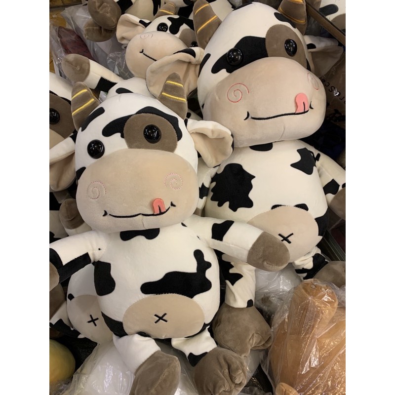 Gấu bông bò sữa vằn trắng