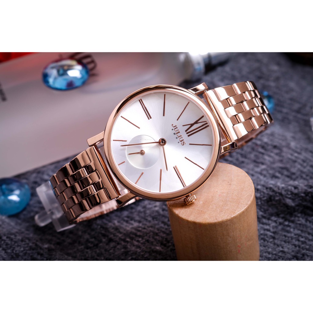 Đồng hồ nữ JA-1144 Julius Hàn Quốc dây thép (nhiều màu)