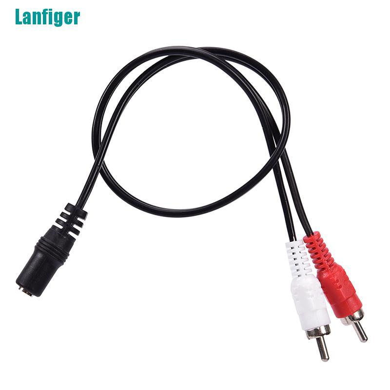 Đầu Chuyển Đổi Phích Cắm 2-RCA Thành Ổ Cắm 3.5mm Aux Chuyên Dụng