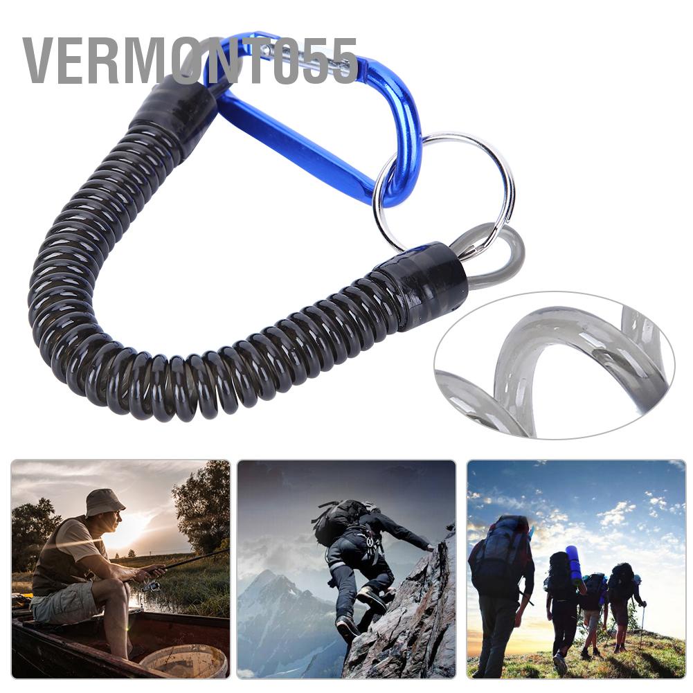 Hàng Hot Thiếu dây với Carabiner 90cm Kết nối linh hoạt Khóa treo Dây đeo chống thất lạc Hàng giao ngayVermont055