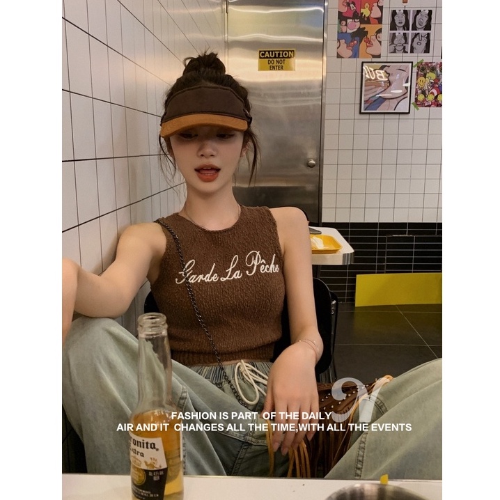 Set Áo Len Tay Dài + Áo Thun Cộc Tay In Chữ Thời Trang Nữ