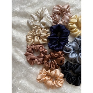Scrunchies/ Buộc tóc lụa thật 100% tơ tằm không làm gãy tóc