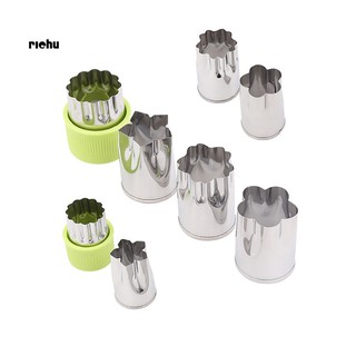 Ri_8Pcs Flower Shape Vegetable Fruit Cake Biscuit Cookie Cutter Mold Kitchen Tool