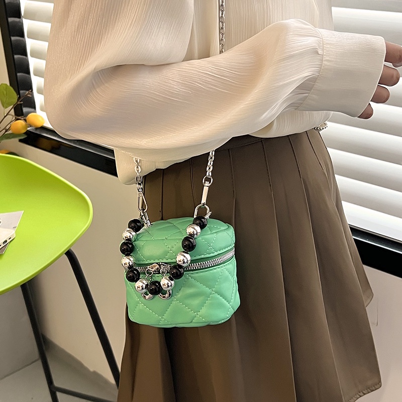 Túi đeo chéo quai xỏ hạt mini thời trang 2022 xinh xắn cho nữ