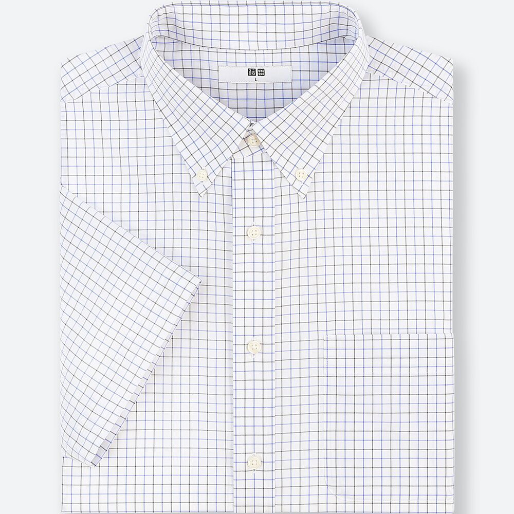 UNIQLO SƠ MI CỘC TAY EASY CARE COTTON (HÀNG AUTH XÁCH TAY)