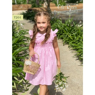 Đầm fiona dress hồng oli river T201