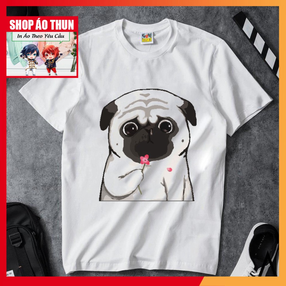 HAI-TSHIRT3  ÁO THUN HOẠT HÌNH CHÓ MẶT XỆ 02, ÁO COTTON TAY NGẮN NAM NỮ FULL SIZE MỚI