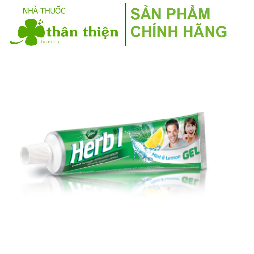 Kem đánh răng Dabur Herb’l Green Gel Toothpaste – Intense Fresh Breath giúp Hơi thở thơm mát 80g