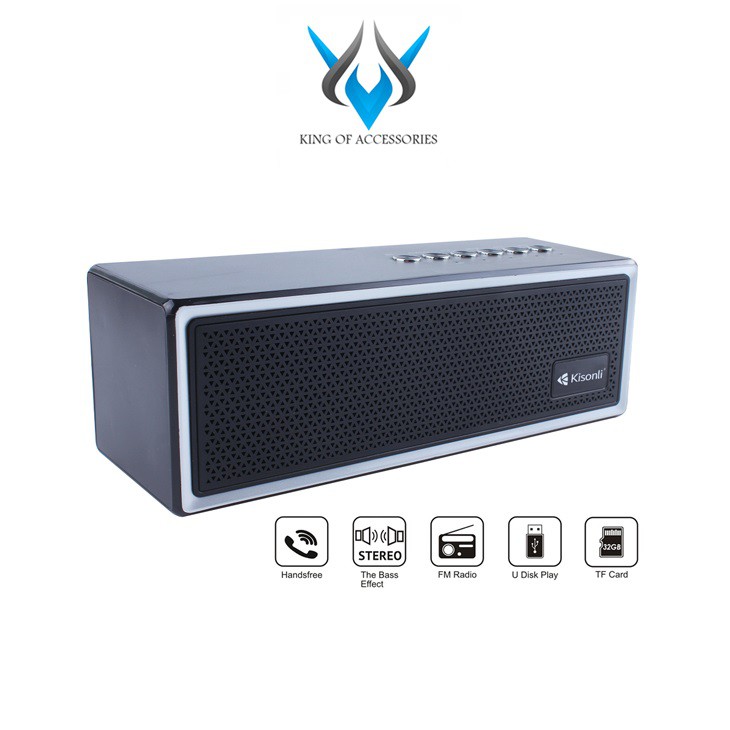 Loa bluetooth Kisonli M8 âm thanh Stereo - thiết kế 3 phím chức năng riêng biệt (Màu ngẫu nhiên)