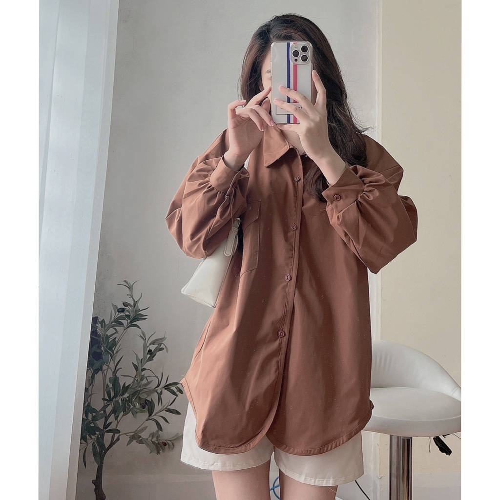 Áo Sơ Mi Bụi Tay Phồng PEONYB Nữ 🌸 Thun kiểu form rộng bánh bèo tiểu thư phong cách vintage cá tính Ulzzang🌸