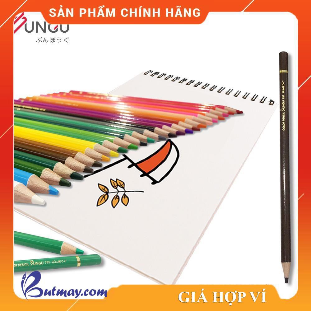 [Mã LIFE03 giảm 10% cho đơn hàng từ 500k] Hộp Bút chì BUNGU màu nước 24 màu [Sao Khue Pens - butmay.com]