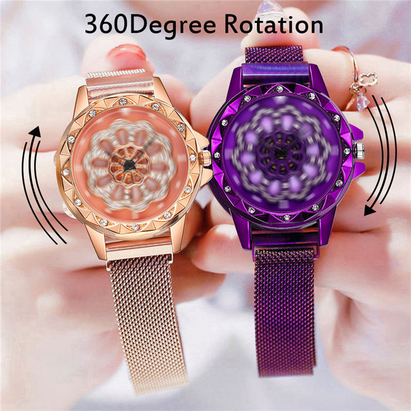 ZOLFA Fashion Magnet Buckle Womens Bracelet Watches Luxury Rose Gold Ladies Quartz Wristwatch Analog Clocks Exquisite Wrist Accessories Set Đồng hồ nữ