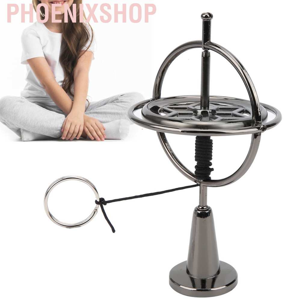 Compact Zine Alloy Gyroscope Stress Relief Fingertip Anti‑Gravity Decompression Toy