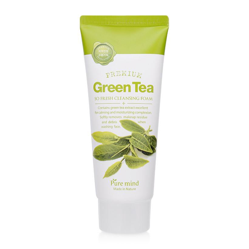 Sữa rửa mặt trà xanh Pure Mind Premium Green Tea Cleansing Foam 100ml