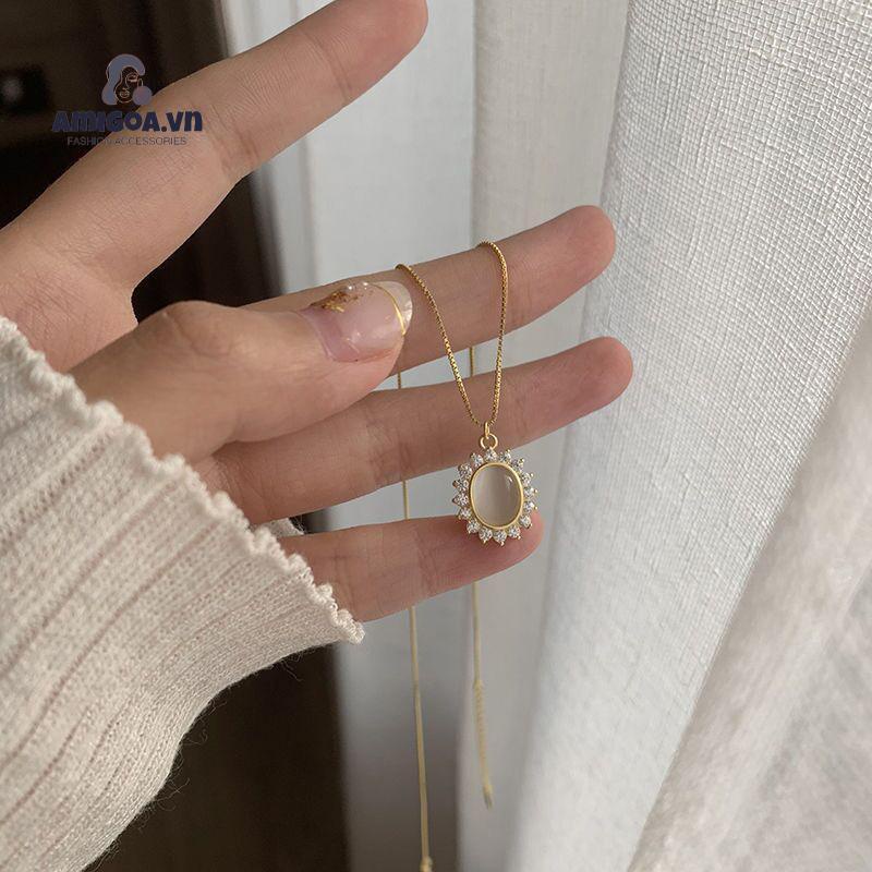 ✨✨Vòng cổ mặt đá mắt mèo phong cách retro thời trang cho nữ