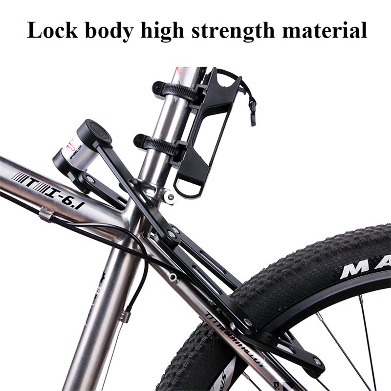 Ổ Khóa Xe Đạp Chống Trộm Bằng Hợp Kim Thép Có Thể Gập Lại Tiện Dụng