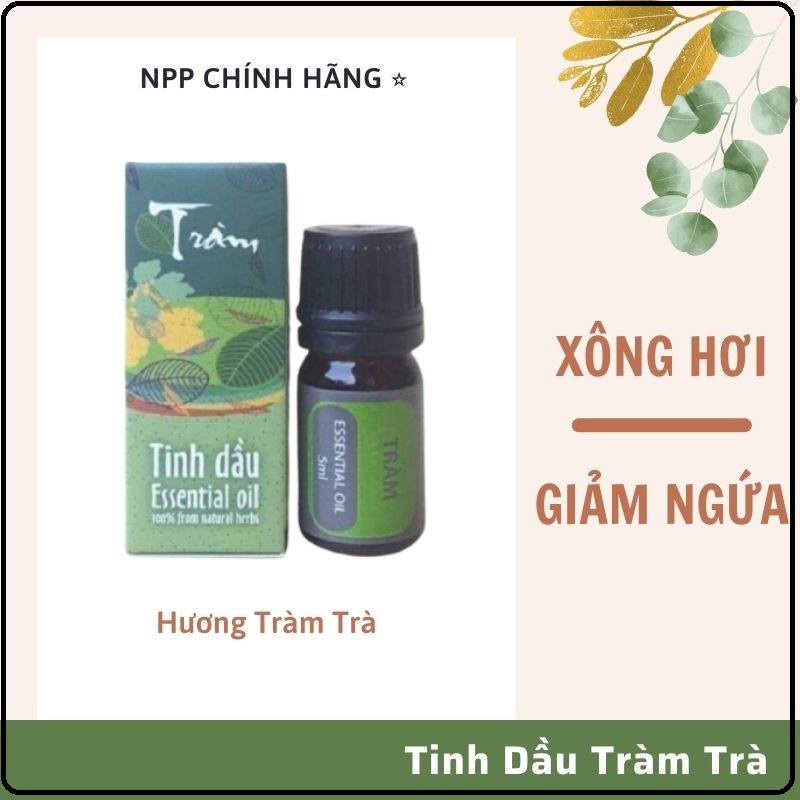 Tinh Dầu Thảo Dược  Tinh Dầu Nguyên Chất Thiên Nhiên 5ml của HTX Sinh Dược  Tràm Trà  Thảo Dược- An Toàn Cho Sức Khỏe