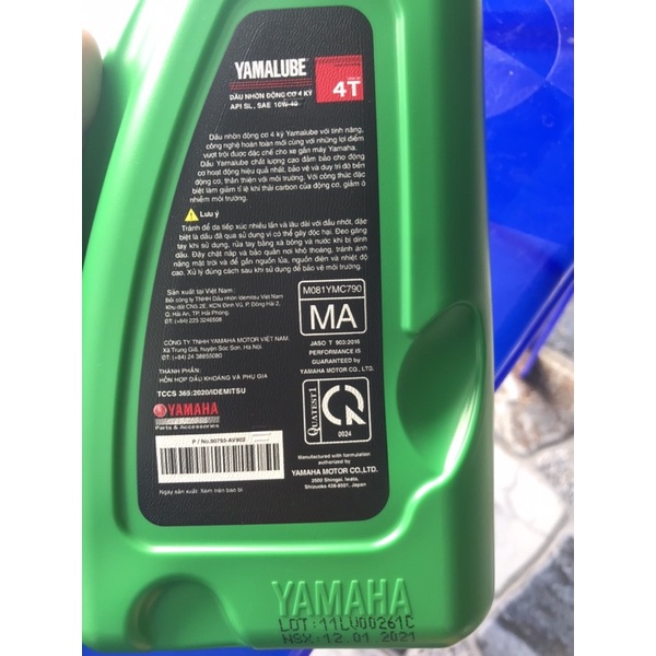 Nhớt xe số Yamaha API SL 10W-40 (800ml)