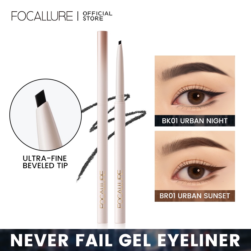  Bút kẻ mắt dạng gel FOCALLURE siêu mịn đa năng dễ sử dụng nhanh khô chống thấm nước 10g