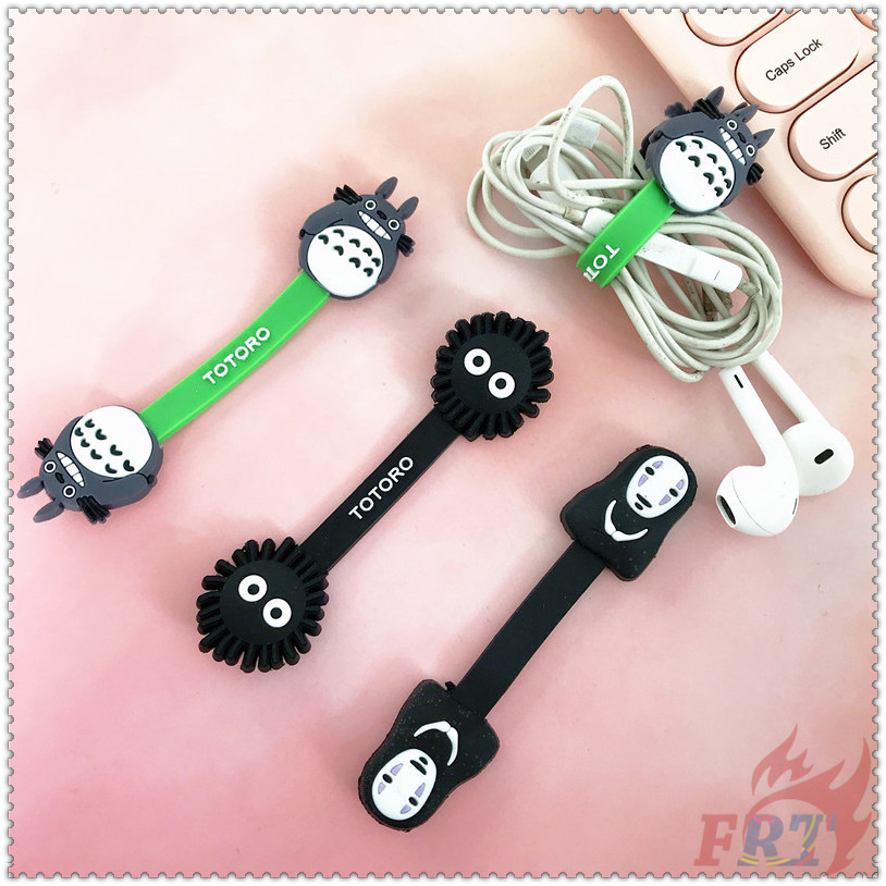 ◐ Dụng Cụ Quấn Dây Cáp Hình Hoạt Hình Miyazaki Hayao ◑ 1 Kẹp Giữ Dây Cáp Hình Nhân Vật Hoạt Hình Totoro