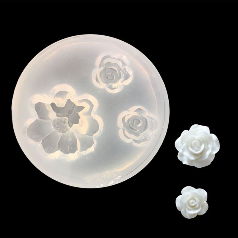 Bộ 5 Khuôn Silicone Làm Trang Sức Hình Hoa DIY