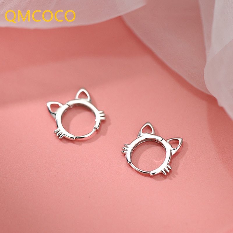 Bông Tai Bạc Hình Mèo Dễ Thương Chất Lượng Cao Thời Trang Cho Nữ