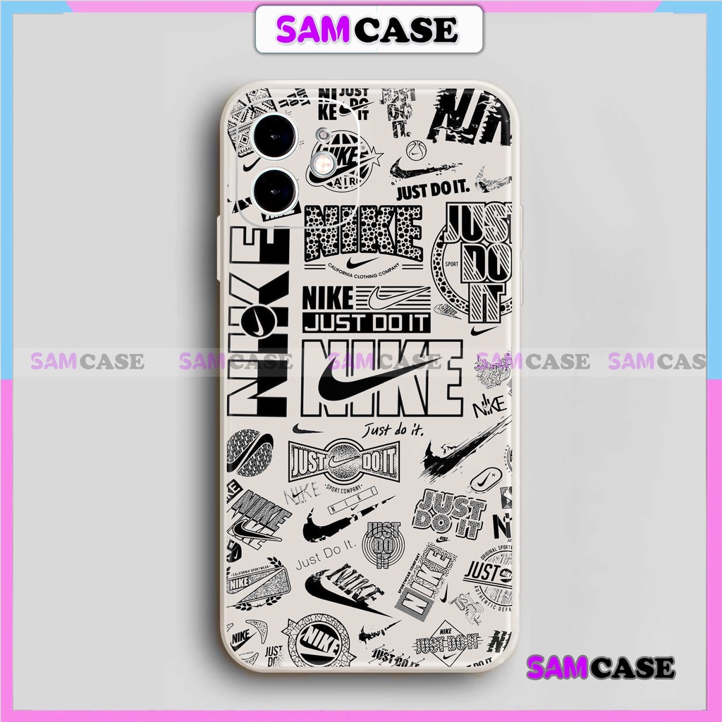Ốp lưng iPhone Nike cạnh viền vuông silicon mềm dẻo bảo vệ camera cho 6/6s/7/8/X/XS/XR/11/12/13 Pro Plus Max cute đẹp