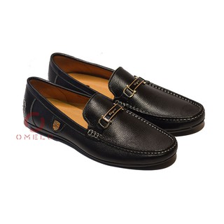 Giày nam da bò Cao Cấp OML07 - Đen