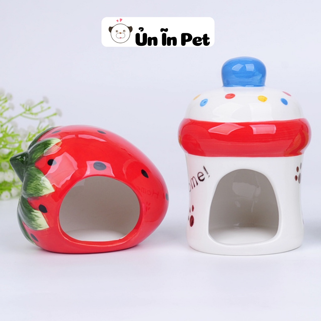 Nhà ngủ sứ hamster, BÌNH SỮA siêu mát, dễ thương