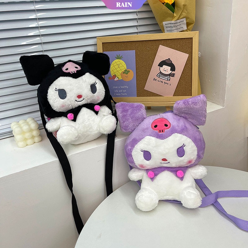 SANRIO Ba Lô Đeo Vai Kiểu Hoạt Hình Kuromi Nhồi Bông Dễ Thương Dùng Làm Quà Tặng Sinh Nhật Cho Bé Gái