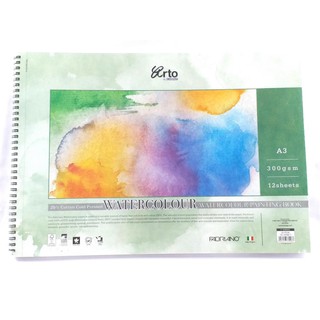 Sổ vẽ màu nước cao cấp Campad khổ A4,định lượng 300Gsm CR37029