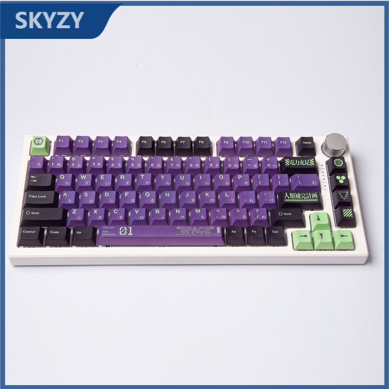 EVANGELION-01 Keycap Cherry Profile EVA chủ đề anime PBT Dye Sub bàn phím cơ Keycap