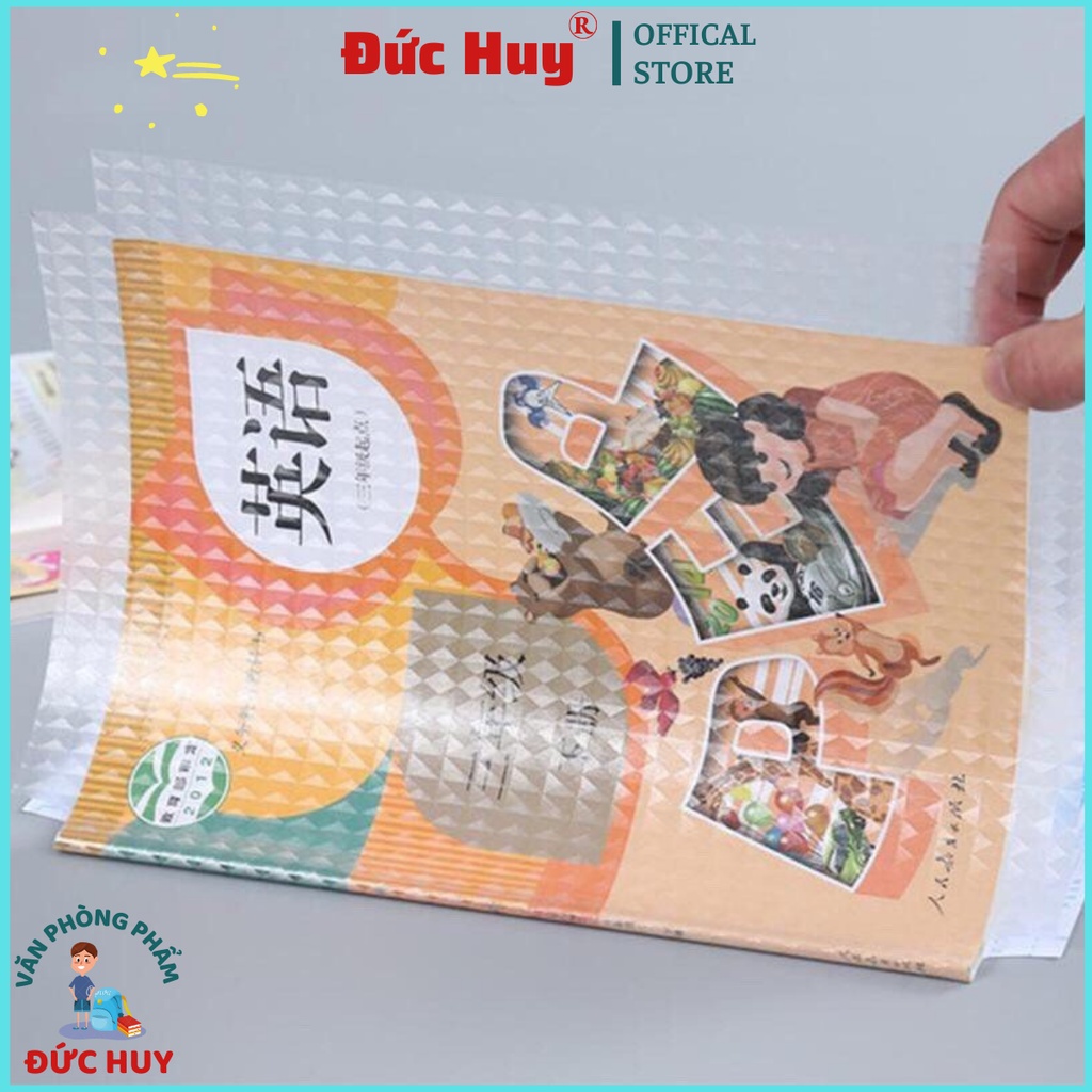 Set 10 giấy bóng bọc sách vở, Decan bọc sách vở cho học sinh - ĐỨC HUY STORE