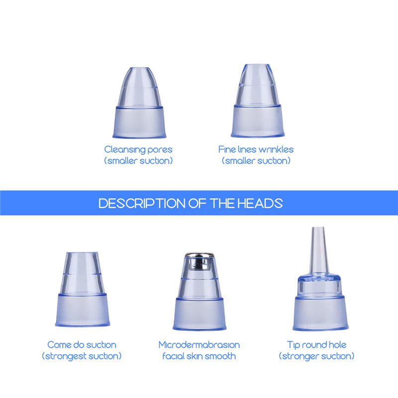 Blackhead Remover Face Deep Nose Cleaner T Zone Pores Acne Spine Removal Vacuum Suction Facial Diamond Beauty Clean Skin Tool