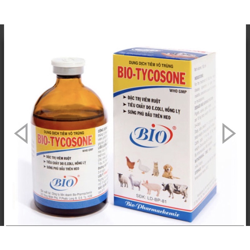 Bio-Tycosone 100mL - vi.êm ru.ột, ti.êu ch.ảy , hồng l.ỵ, sư.ng ph.ù đầu.