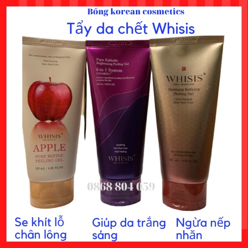 Kem Tẩy Da Chết Thảo Dược Whisis Hàn Quốc, Tẩy TBC Tốt cho Da Lão Hóa 120ml