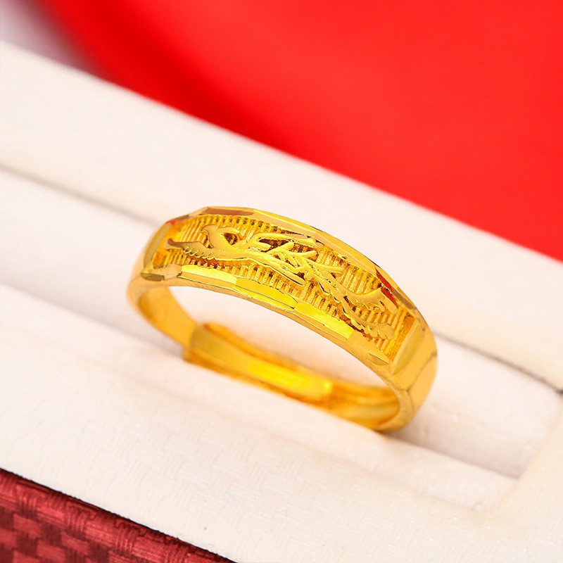 suxinjewelry/Nhẫn Cặp đôi rồng phượng vàng 24K thời trang nam nữ