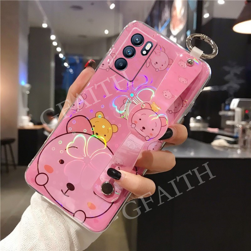 Ốp Điện Thoại Silicon Hình Gấu Nhiều Màu Cho oppo reno6 z 5g / reno5 f / reno 5 pro / reno 4 pro 4g reno4 reno5 reno 6 6z 5f