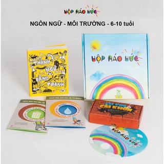 Hộp Háo Hức NGÔN NGỮ - MÔI TRƯỜNG 6-10 tuổi: Combo 3 cuốn sách và Set trò chơi Cái Khó Ló Cái Khôn T620