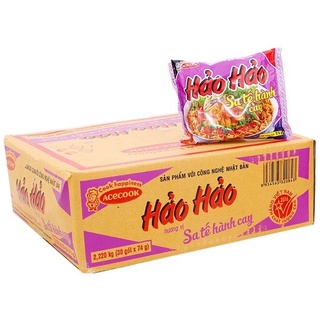 Mì hảo hảo hương vị sa tế hành tím 75g date mới