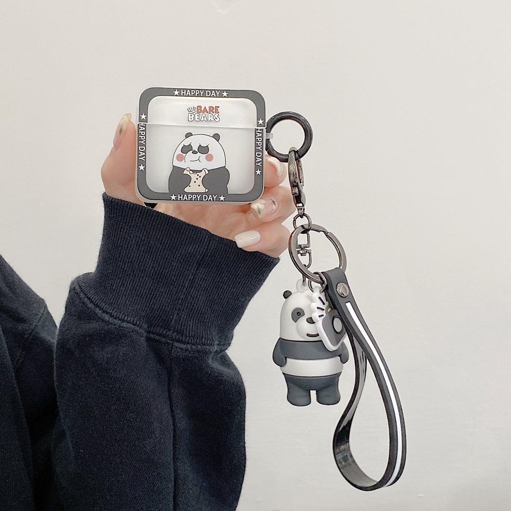 Vỏ Bảo Vệ Hộp Sạc Tai Nghe Airpods 1/2/pro 3 gen3 Bluetooth Bằng Silicon Mềm Hình Ba Chú Gấu Hoạt Hình