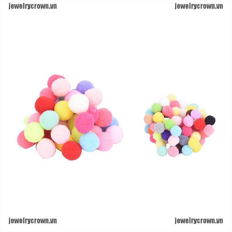 Bộ 100 Bông pom pom mini 10mm 20mm