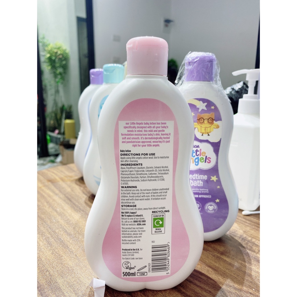 Sữa tắm chống cảm cho bé ASDA Little Angels chai 500ml