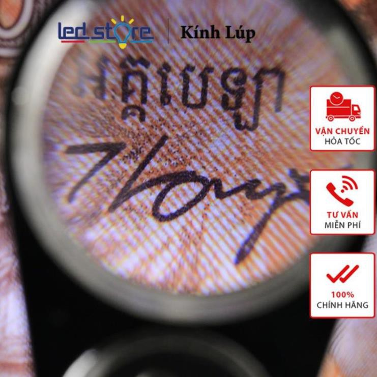 Kính lúp 40X mini ❤️FREESHIP❤️ Kính lúp móc khóa 40 lần có đèn siêu sáng K9890 ( Có LED tím kiểm tra tiền )