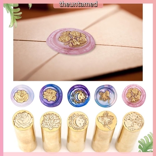 Con dấu hình trụ bằng đồng thau thích hợp để đóng sáp niêm phong bì thư DIY