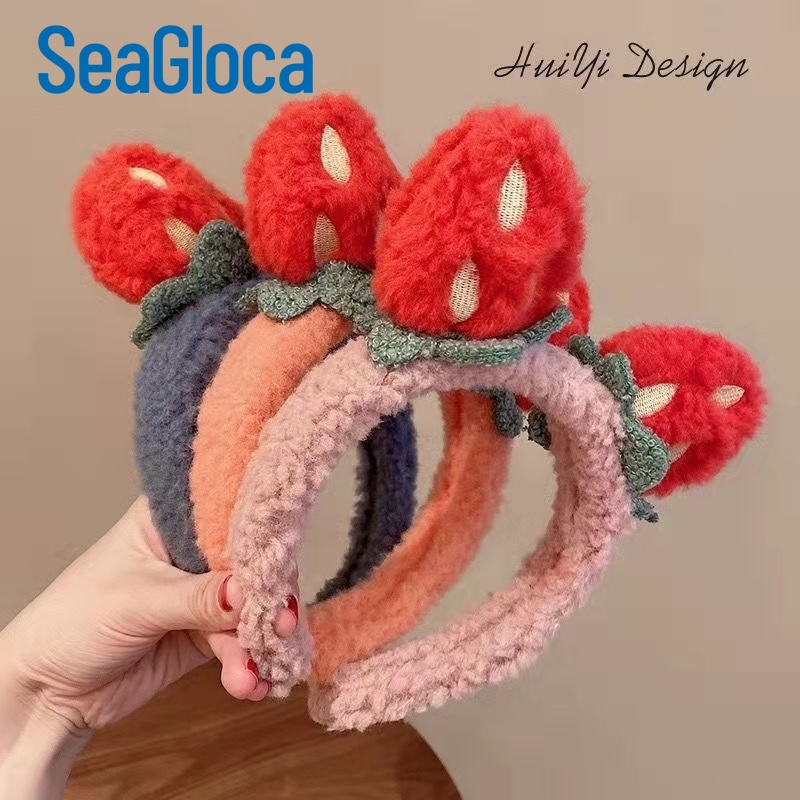 Cài tóc Seagloca đính quả dâu phong cách Hàn Quốc dễ thương cho nữ