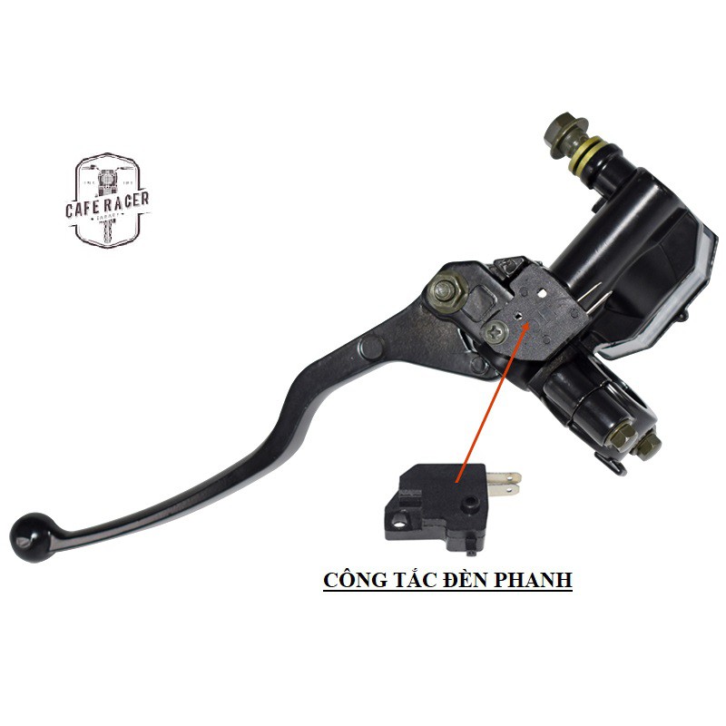 Tay phanh thắng bình dầu liền xe máy độ Suzuki GN125 Cafe Racer Tracker Classic CG125 CD 67 WIN